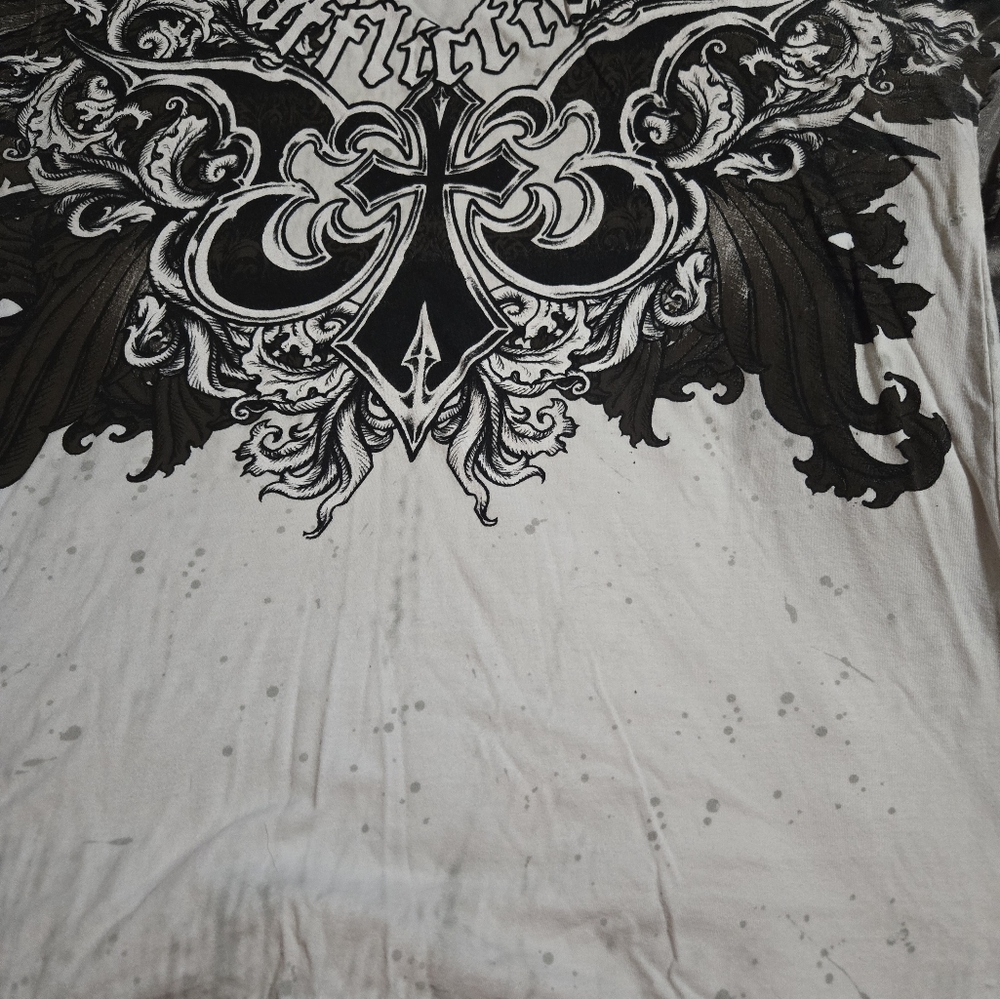 Affliction Black and White Short Sleeve Tee - Picture 2 of 3